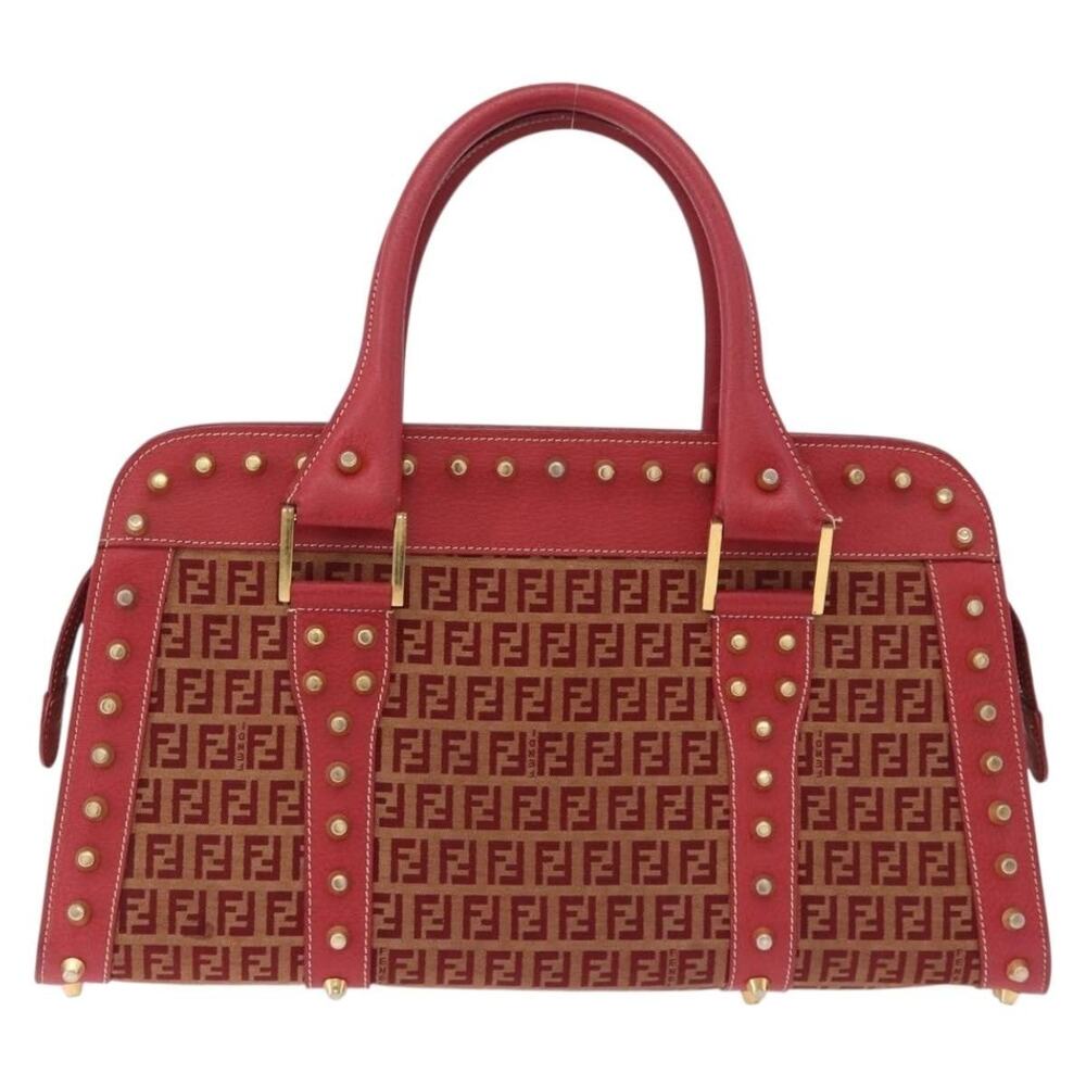 Fendi Zucchino Handbag Red